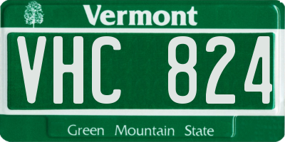 VT license plate VHC824