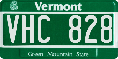 VT license plate VHC828