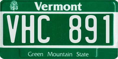 VT license plate VHC891