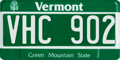 VT license plate VHC902