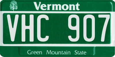 VT license plate VHC907