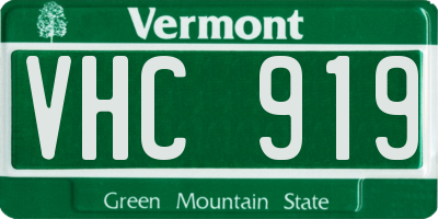VT license plate VHC919