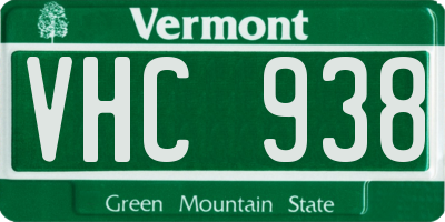 VT license plate VHC938