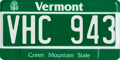 VT license plate VHC943