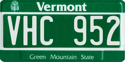 VT license plate VHC952