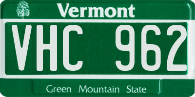 VT license plate VHC962