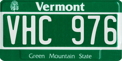 VT license plate VHC976