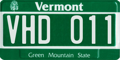 VT license plate VHD011