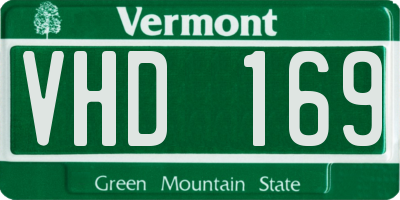 VT license plate VHD169