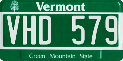 VT license plate VHD579