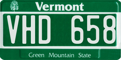 VT license plate VHD658