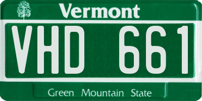 VT license plate VHD661