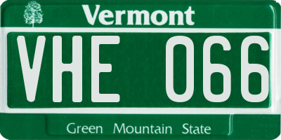 VT license plate VHE066