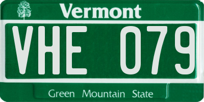 VT license plate VHE079