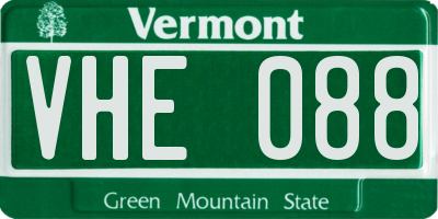VT license plate VHE088