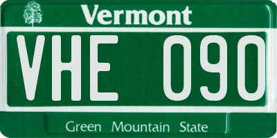 VT license plate VHE090