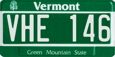 VT license plate VHE146