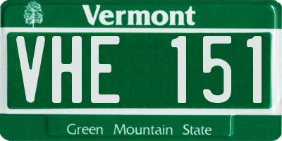 VT license plate VHE151