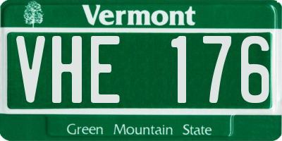 VT license plate VHE176