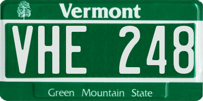 VT license plate VHE248