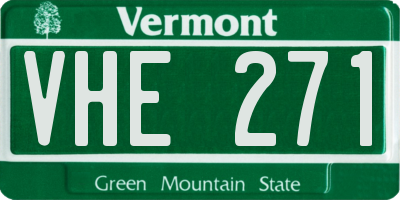 VT license plate VHE271