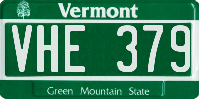 VT license plate VHE379