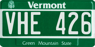 VT license plate VHE426