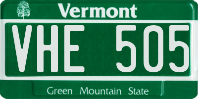 VT license plate VHE505