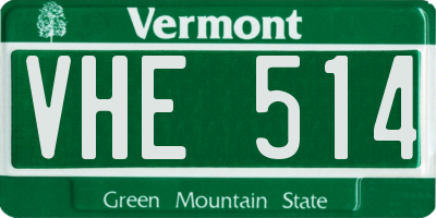 VT license plate VHE514