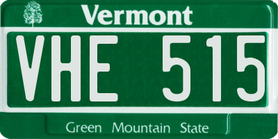VT license plate VHE515