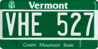 VT license plate VHE527