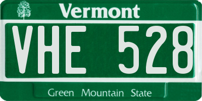 VT license plate VHE528