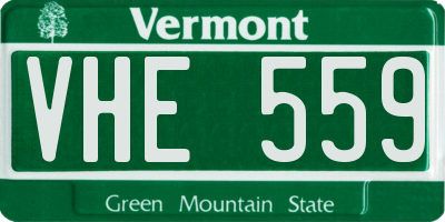 VT license plate VHE559