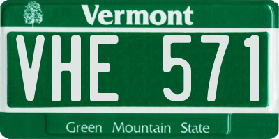 VT license plate VHE571