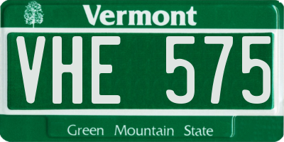 VT license plate VHE575