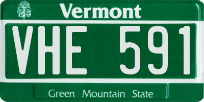 VT license plate VHE591