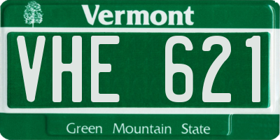 VT license plate VHE621