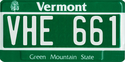 VT license plate VHE661