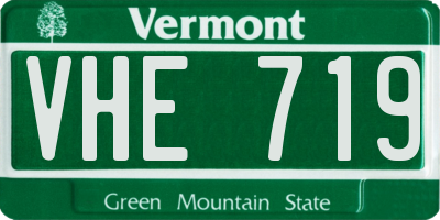 VT license plate VHE719