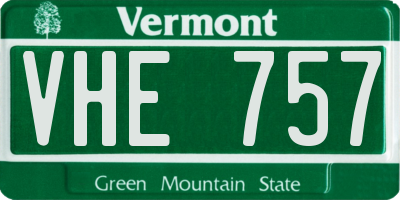 VT license plate VHE757
