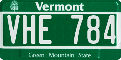 VT license plate VHE784