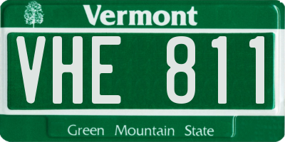 VT license plate VHE811