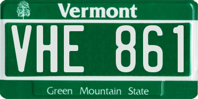 VT license plate VHE861