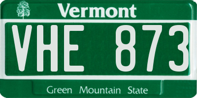 VT license plate VHE873