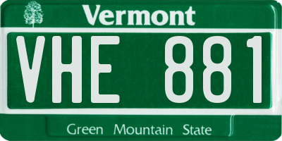VT license plate VHE881
