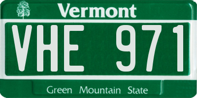 VT license plate VHE971