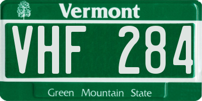 VT license plate VHF284