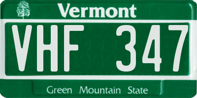 VT license plate VHF347