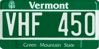 VT license plate VHF450