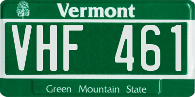 VT license plate VHF461
